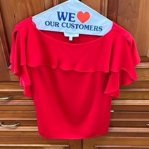 Milly Red Silk Blouse